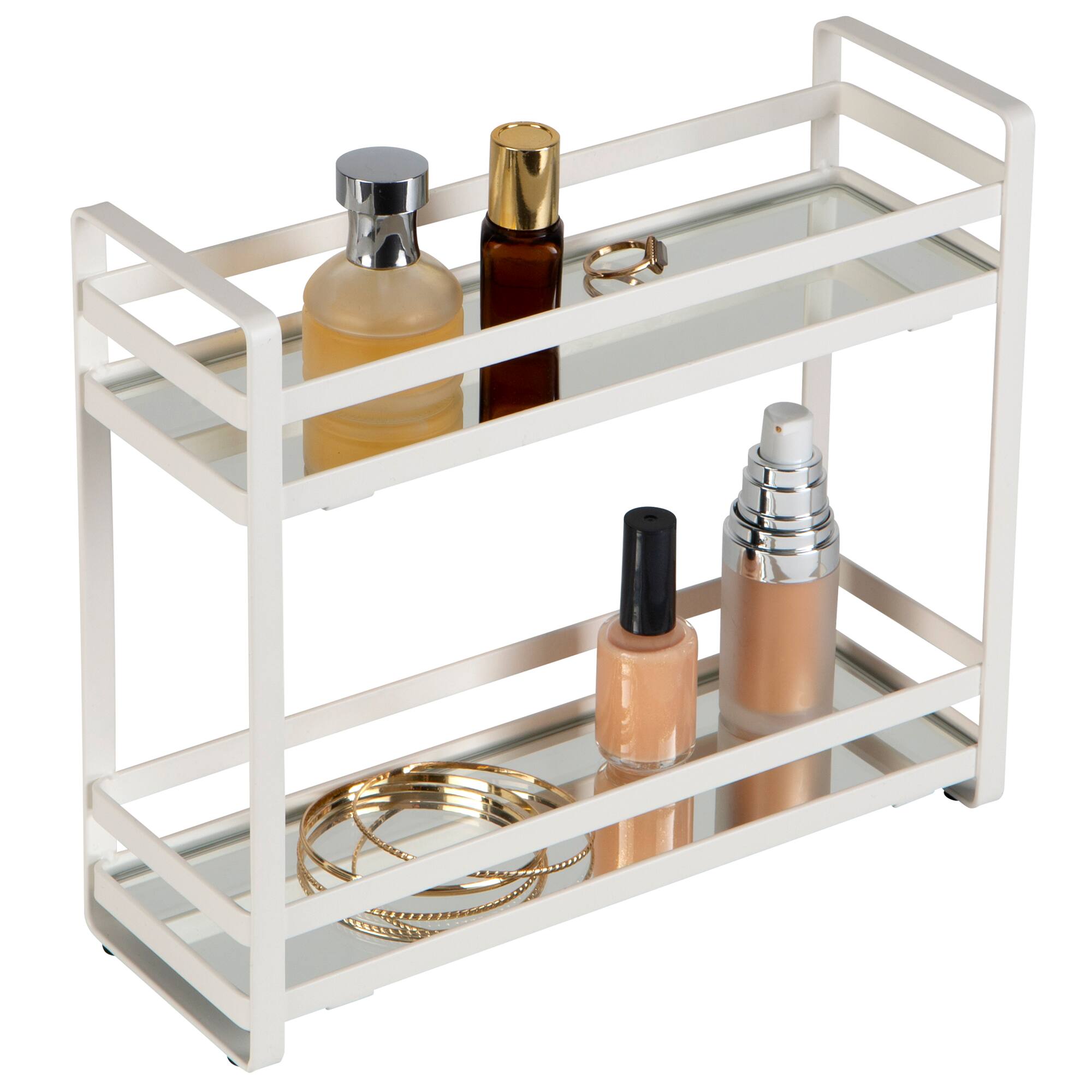 Home Details 2-Tier Slim Flat Vanity Stand
